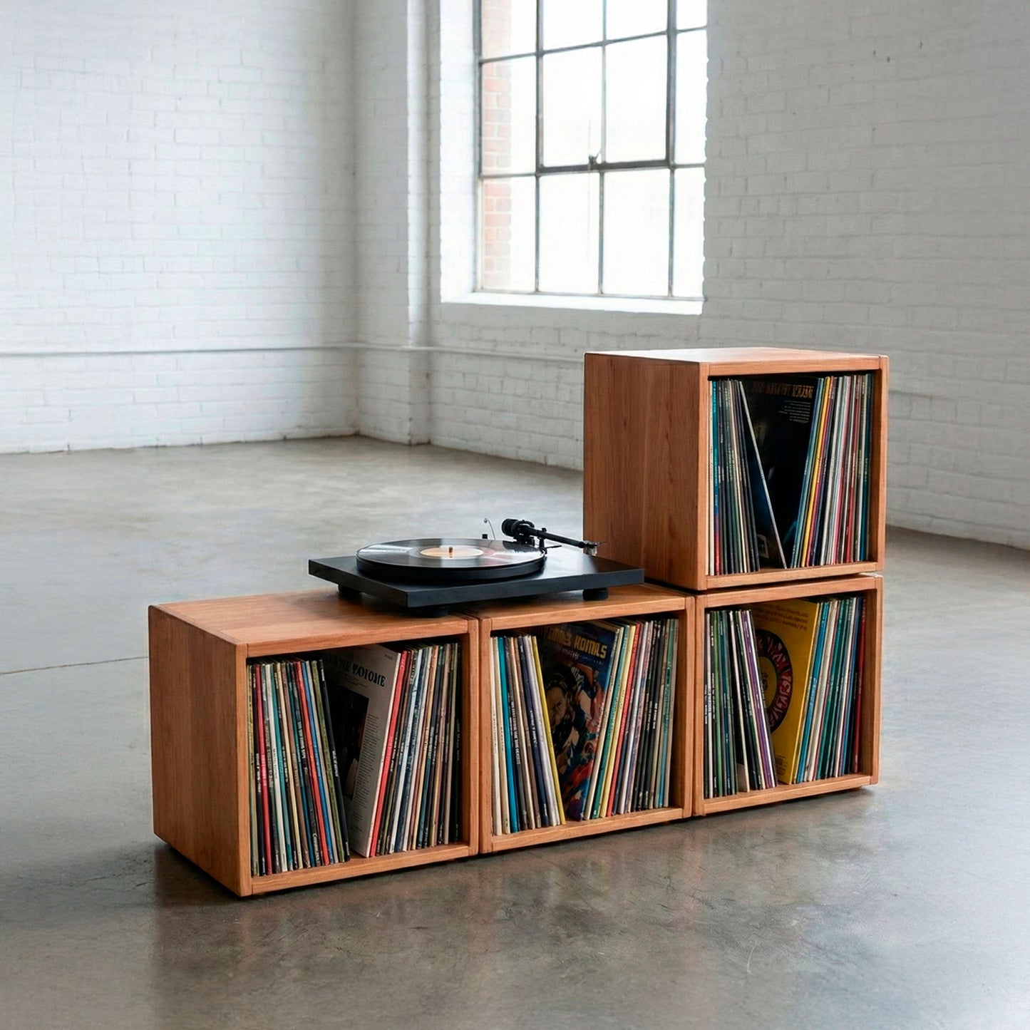 Vinyl Modular x4 - Sistema Modular de Almacenamiento para Vinilos (200+ LPs)