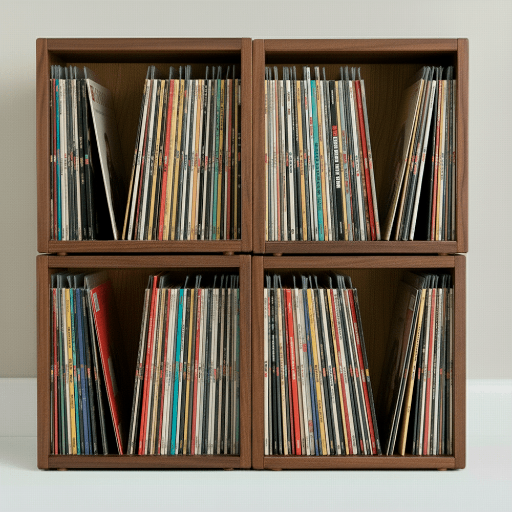 Vinyl Modular x4 - Sistema Modular de Almacenamiento para Vinilos (200+ LPs)