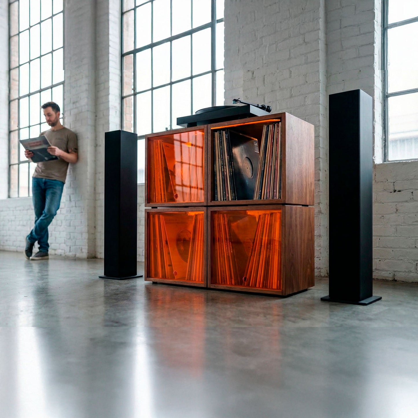 Vinyl Modular x4 - Sistema Modular de Almacenamiento para Vinilos (200+ LPs)